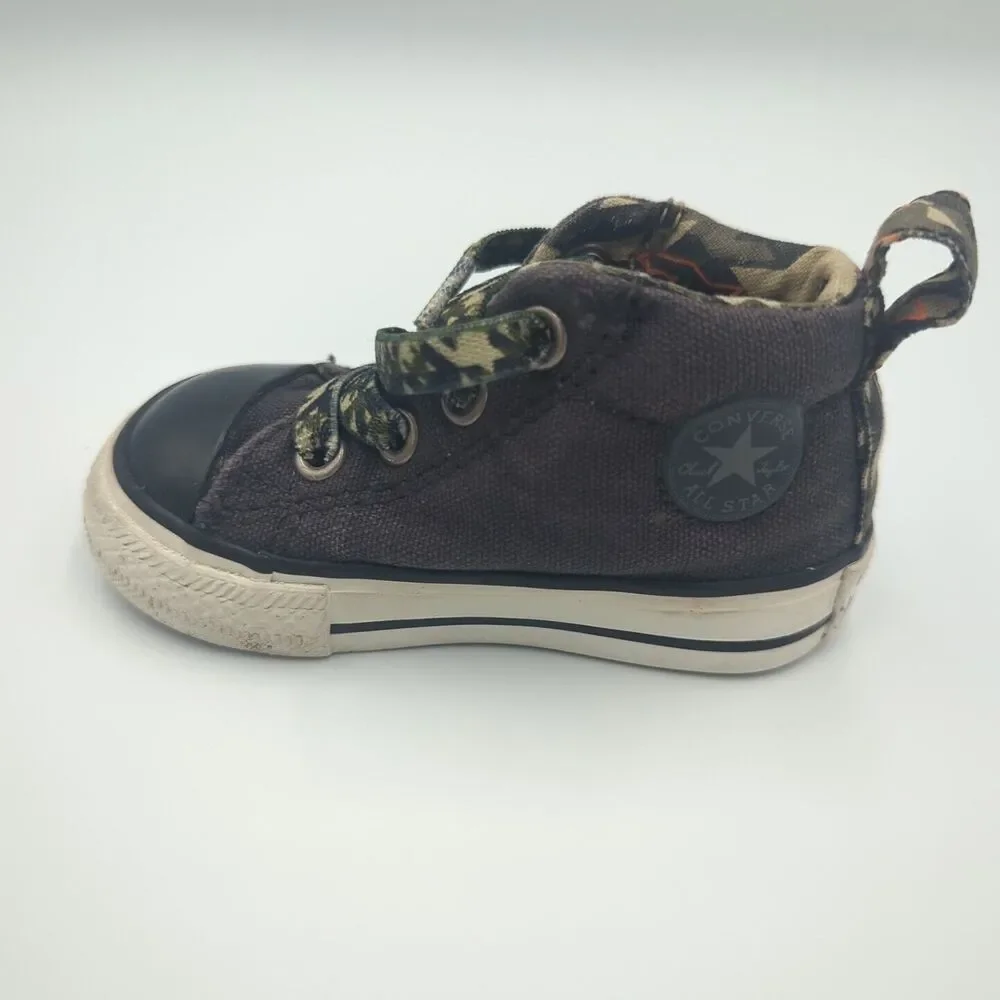 Converse Chuck Taylor All Star High Top Shoes Gray Sneakers Baby Toddler Size 3